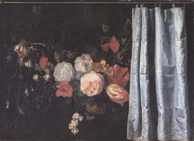 Flower Still Life with Curtain (mk14)
